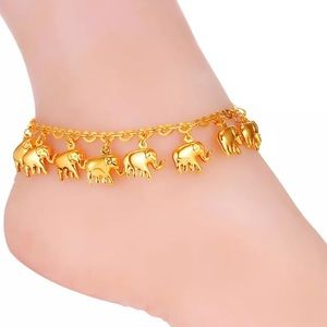 New 18k gold Elephant Anklet Bracelet